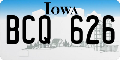 IA license plate BCQ626