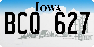 IA license plate BCQ627