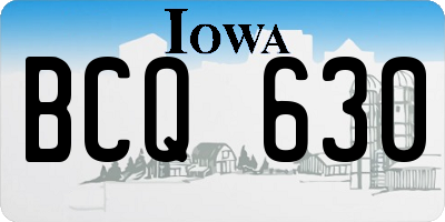 IA license plate BCQ630