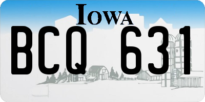 IA license plate BCQ631