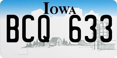 IA license plate BCQ633