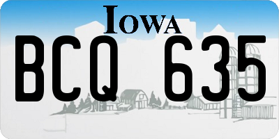 IA license plate BCQ635