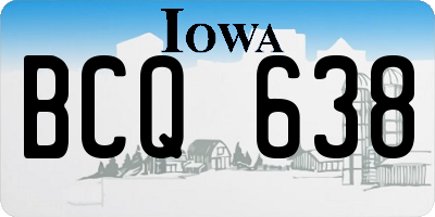 IA license plate BCQ638