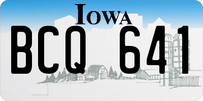 IA license plate BCQ641