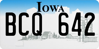 IA license plate BCQ642