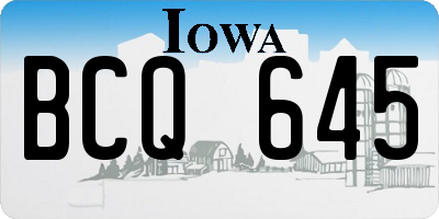 IA license plate BCQ645