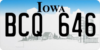 IA license plate BCQ646