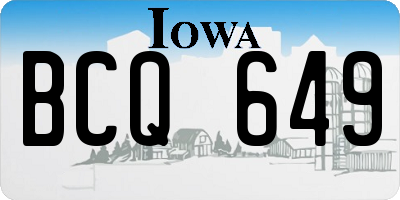 IA license plate BCQ649