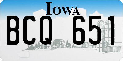 IA license plate BCQ651