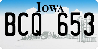 IA license plate BCQ653