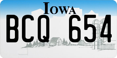 IA license plate BCQ654