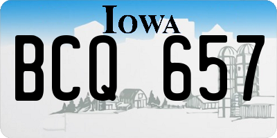 IA license plate BCQ657