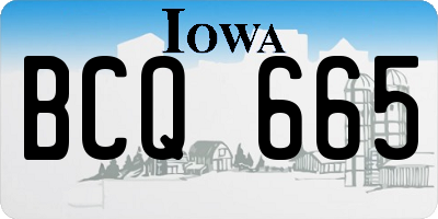 IA license plate BCQ665