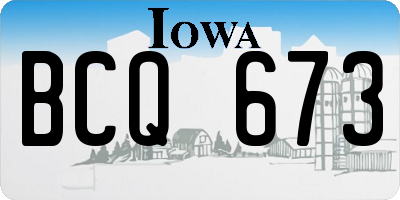 IA license plate BCQ673