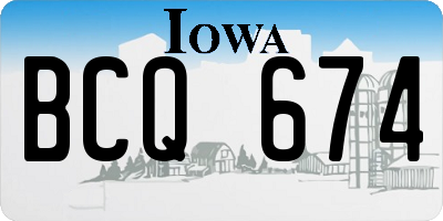 IA license plate BCQ674