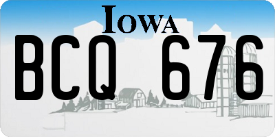 IA license plate BCQ676