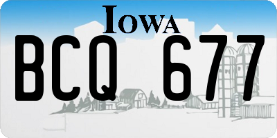 IA license plate BCQ677