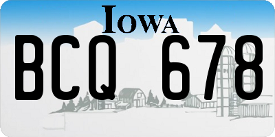 IA license plate BCQ678