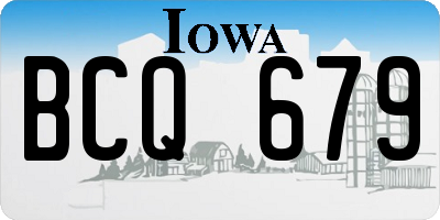 IA license plate BCQ679