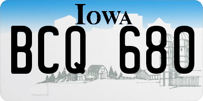 IA license plate BCQ680