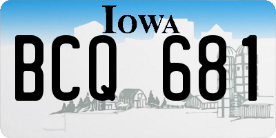 IA license plate BCQ681