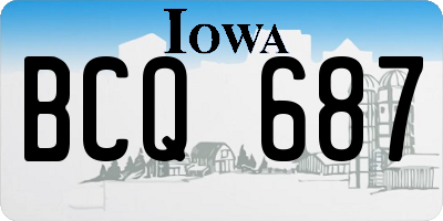 IA license plate BCQ687