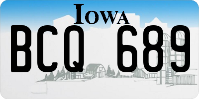 IA license plate BCQ689