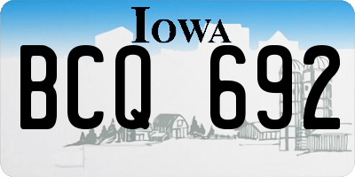 IA license plate BCQ692