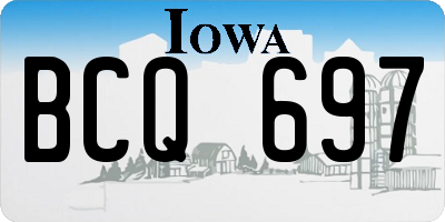 IA license plate BCQ697