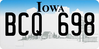 IA license plate BCQ698