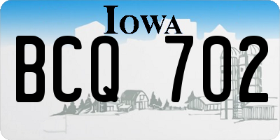 IA license plate BCQ702