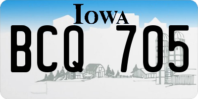 IA license plate BCQ705