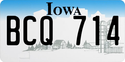 IA license plate BCQ714