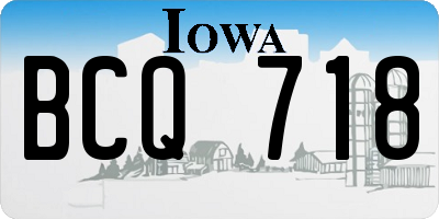 IA license plate BCQ718