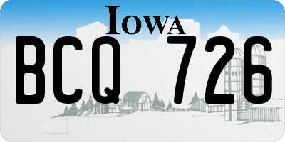 IA license plate BCQ726