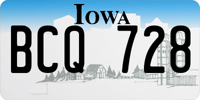 IA license plate BCQ728