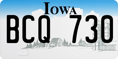 IA license plate BCQ730