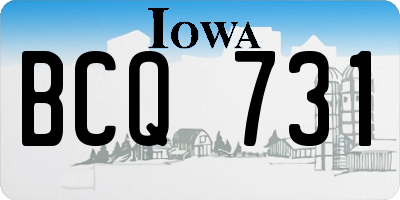 IA license plate BCQ731