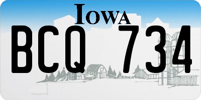 IA license plate BCQ734