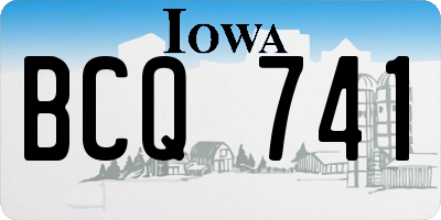 IA license plate BCQ741