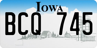 IA license plate BCQ745