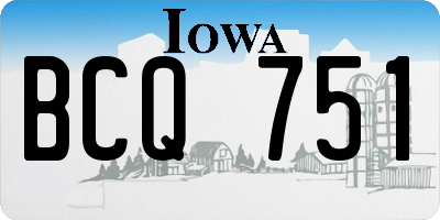 IA license plate BCQ751