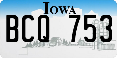 IA license plate BCQ753