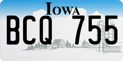 IA license plate BCQ755