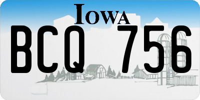 IA license plate BCQ756