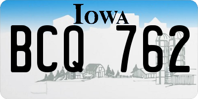 IA license plate BCQ762