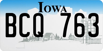 IA license plate BCQ763
