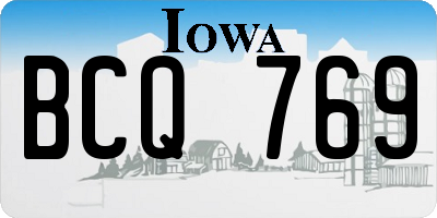 IA license plate BCQ769