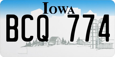 IA license plate BCQ774