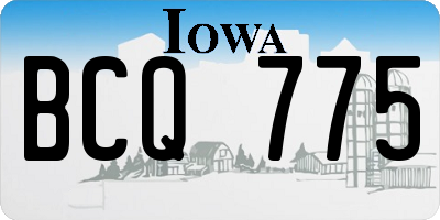 IA license plate BCQ775